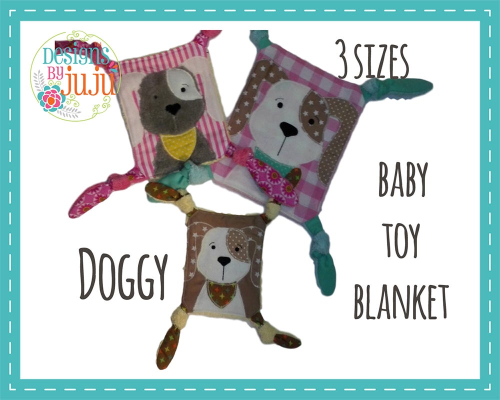 Doggy Toy Blanket | Machine Embroidery Designs by JuJu