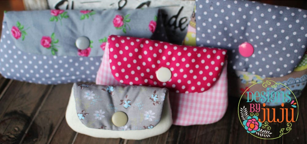 Little Pouches 1 | Machine Embroidery Designs by JuJu