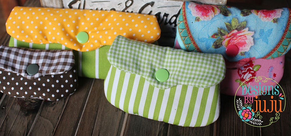 Little Pouches 2 | Machine Embroidery Designs by JuJu