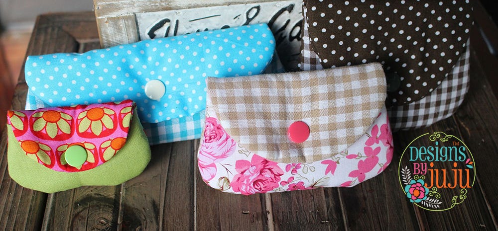 Little Pouches 3 | Machine Embroidery Designs by JuJu