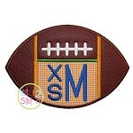 Football Monogram Applique | Machine Embroidery Designs by JuJu