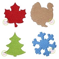 Monthly Mini Fill Embroidery Set 4 | Machine Embroidery Designs by JuJu