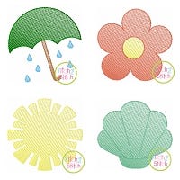 Monthly Mini Sketch Embroidery Set 2 | Machine Embroidery Designs by JuJu