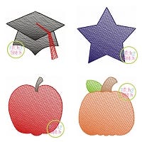 Monthly Mini Sketch Embroidery Set 3 | Machine Embroidery Designs by JuJu