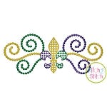 Fleur De Lis Beads Motif Embroidery | Machine Embroidery Designs by JuJu