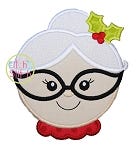 Mrs Claus Glasses Applique | Machine Embroidery Designs by JuJu