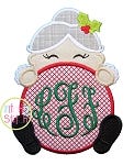 Mrs Claus Peeker Applique | Machine Embroidery Designs by JuJu