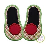Mrs Claus Slippers Applique | Machine Embroidery Designs by JuJu