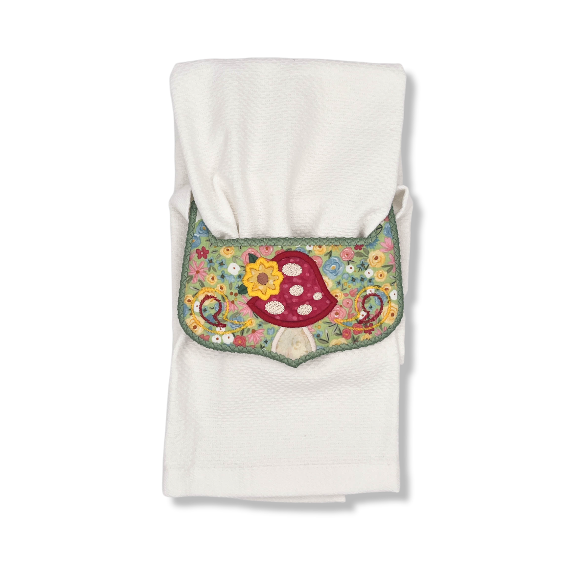 ITH Mushroom Wrap Around Towel Topper | Machine Embroidery Designs by JuJu