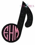 Music Note Applique | Machine Embroidery Designs by JuJu