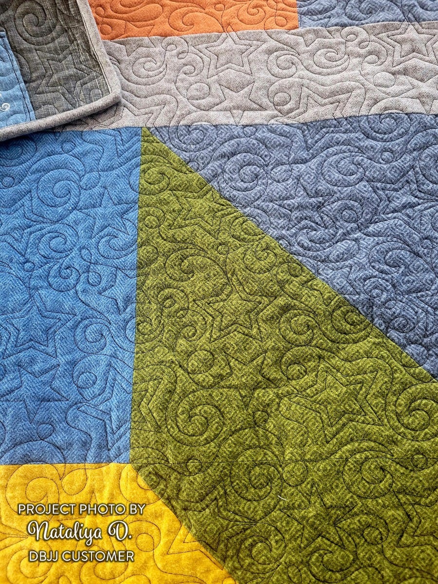 Stars and Swirls End-to-End Quilting Embroidery Design