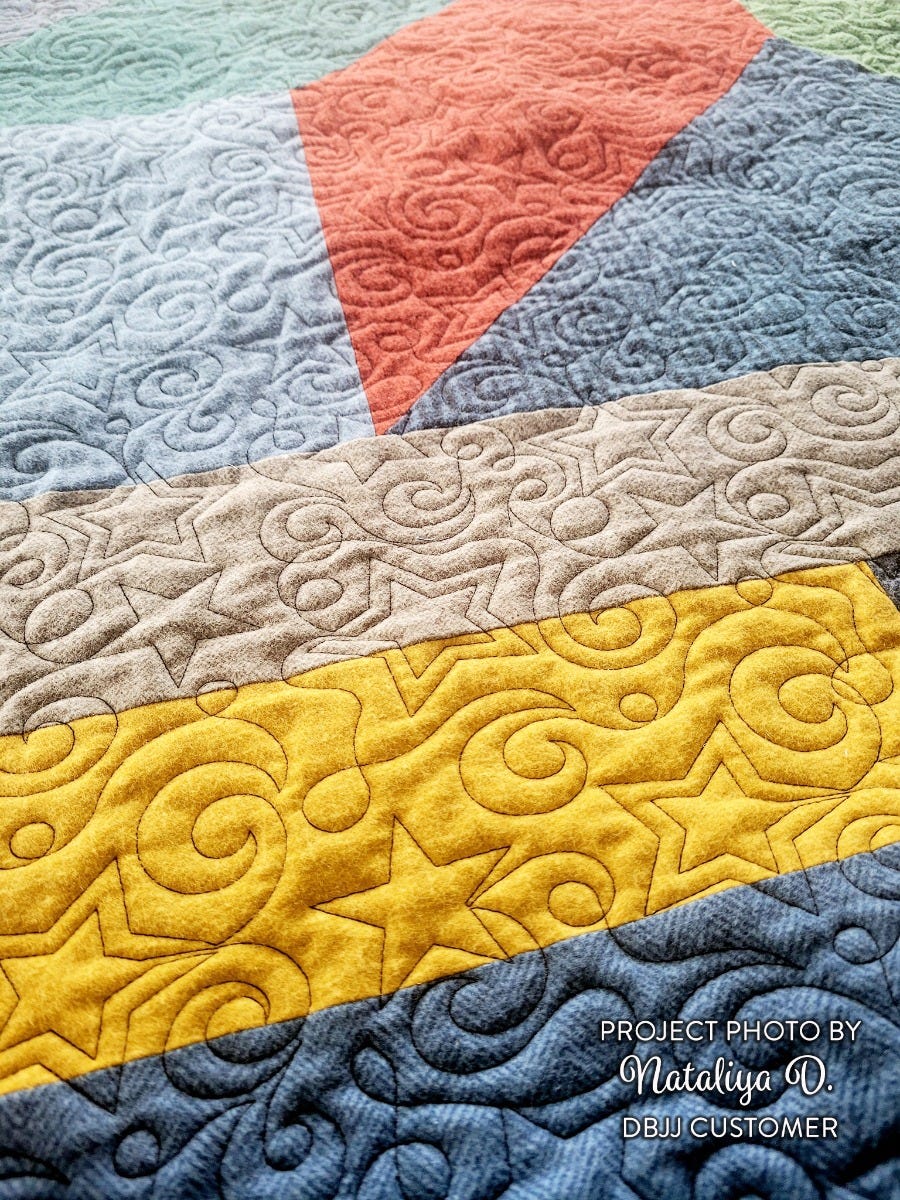 Stars and Swirls End-to-End Quilting Embroidery Design