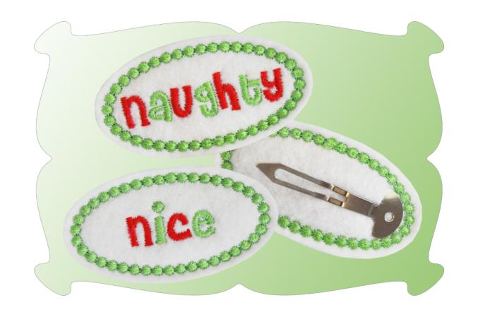 Naughty Nice and Ho Ho Ho Snap Clip Covers In The Hoop