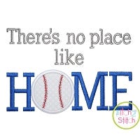 There's No Place Like HOME Baseball Applique | Machine Embroidery Designs by JuJu