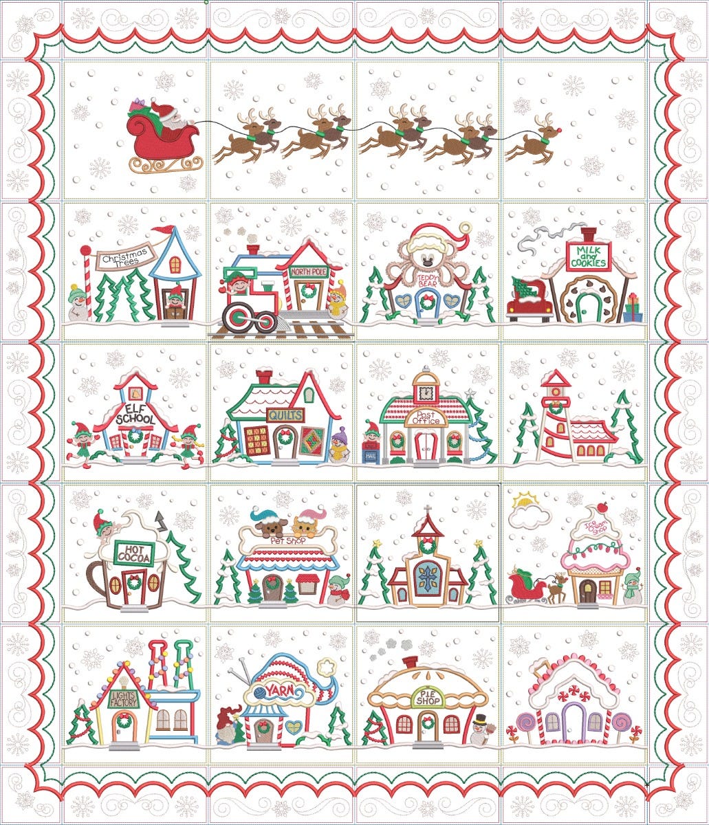 In The Hoop Build a North Pole Village Project