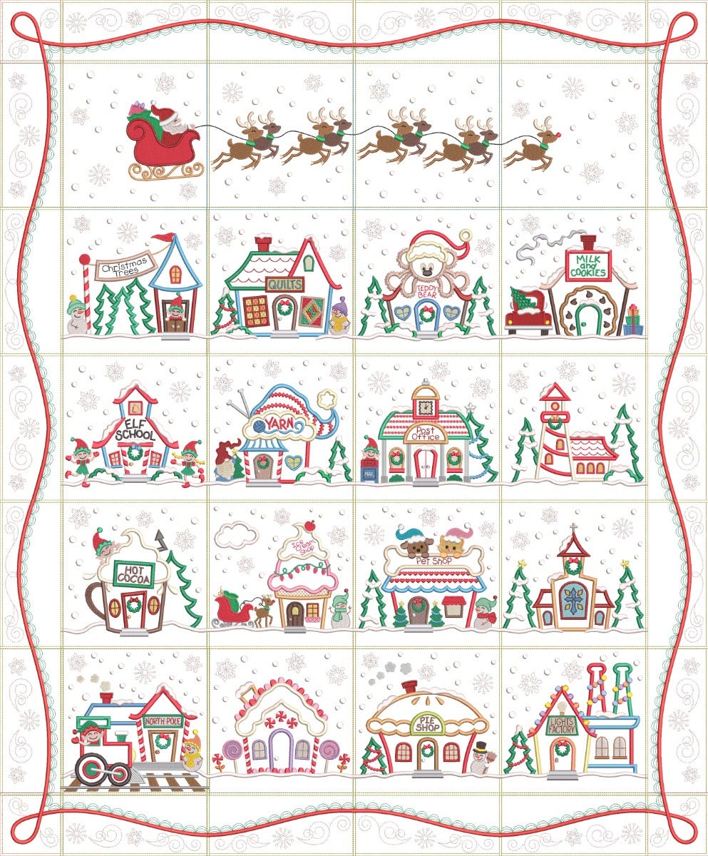 In The Hoop Build a North Pole Village Project