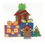 North Pole Village Filled Set 2 Machine Embroidery Designs by JuJu