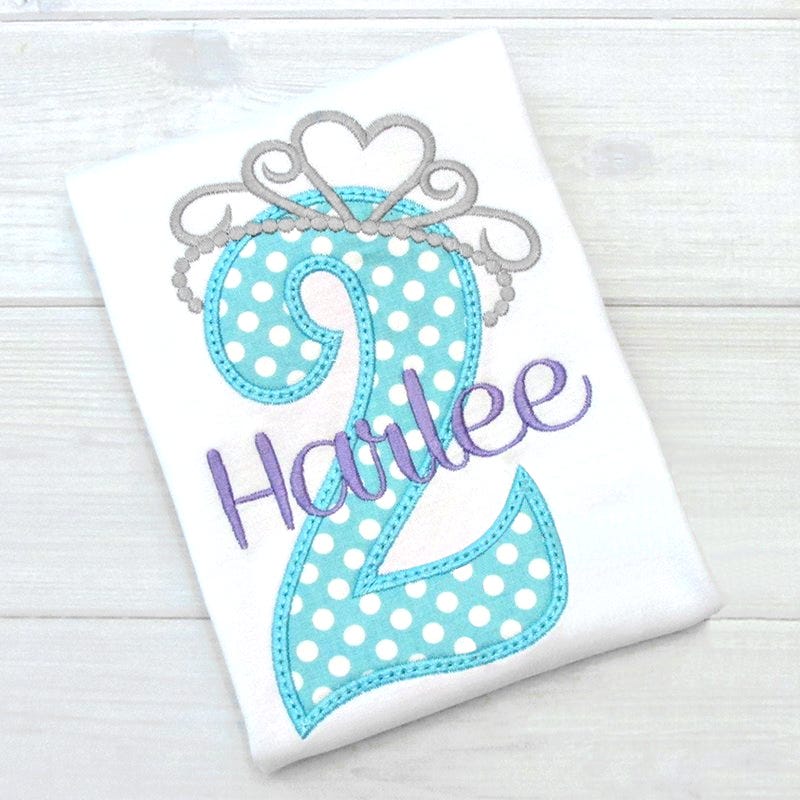 Tiara Numbers Applique | Machine Embroidery Designs by JuJu