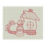 Nursery Rhymes Redwork 2 Machine Embroidery Designs by JuJu