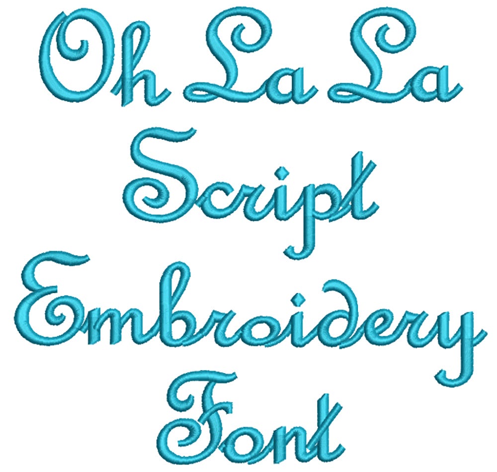 Oh La La Font Machine Embroidery | Machine Embroidery Designs by JuJu