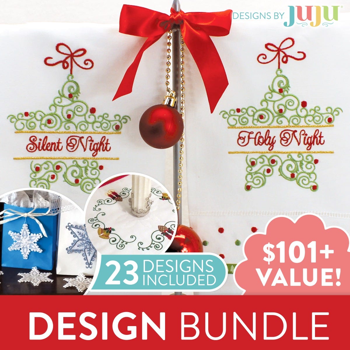 Oma's Christmas Embroidery Designs Bundle