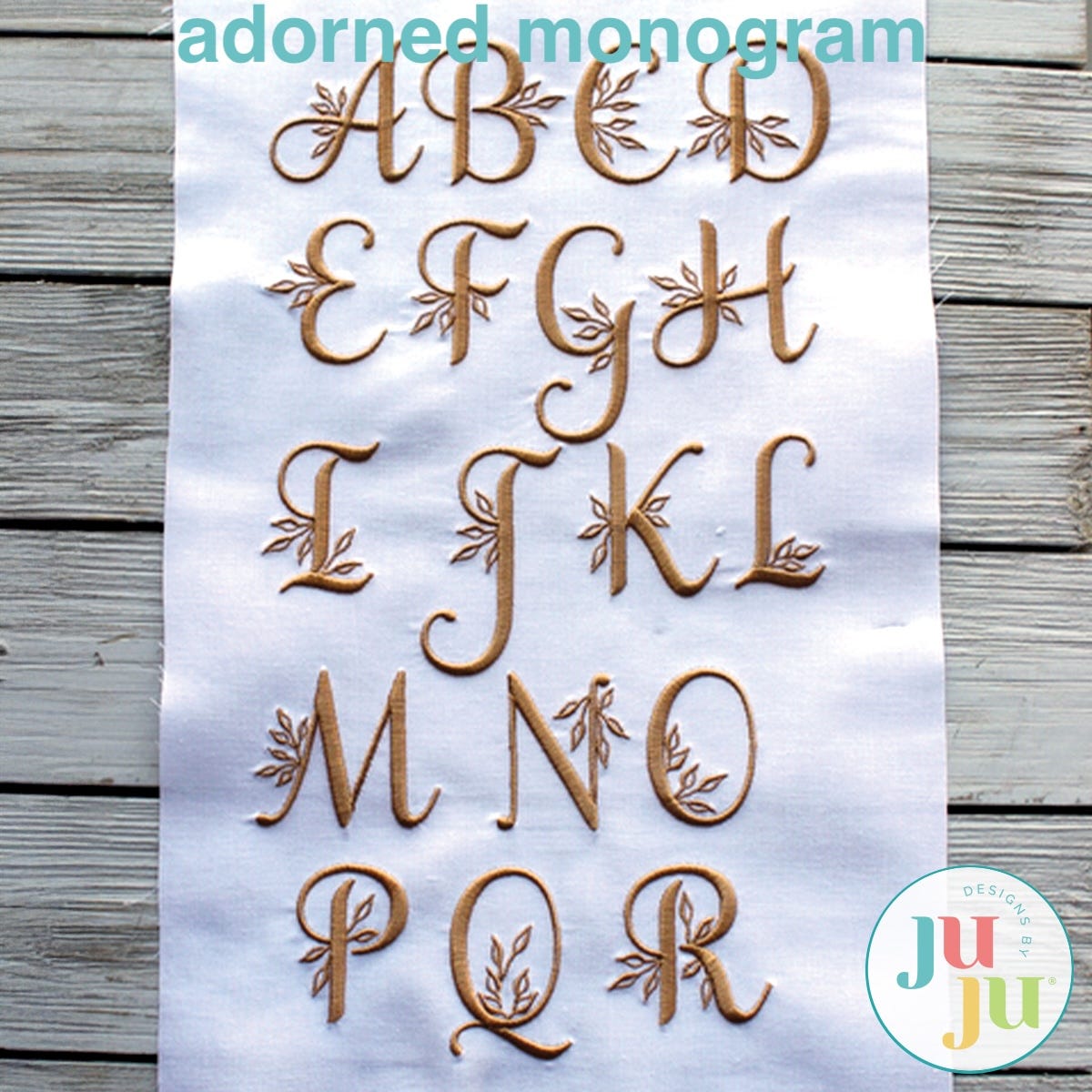 Samantha Embroidery Font and Monogram by Oma's Place