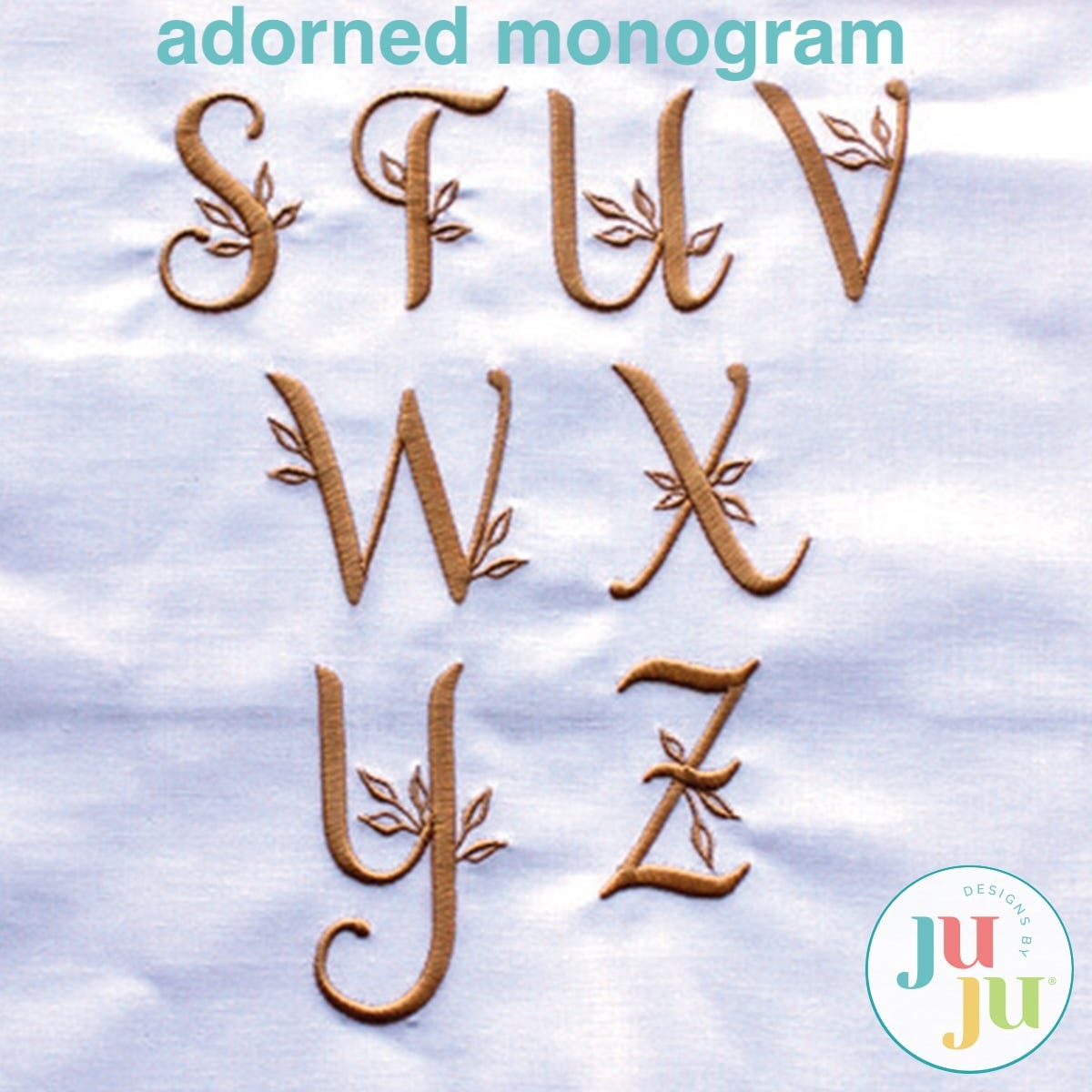 Samantha Embroidery Font and Monogram by Oma's Place