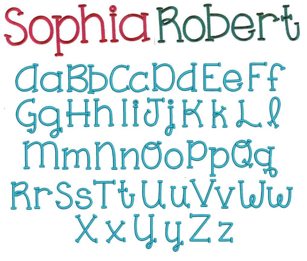 One Thing Embroidery Font Machine Embroidery Designs by JuJu