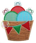 Ornament Barrel Pennant Applique | Machine Embroidery Designs by JuJu