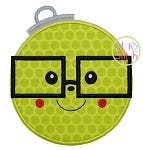 Ornament Boy Glasses Applique | Machine Embroidery Designs by JuJu