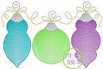 Ornament Trio Sketch Embroidery | Machine Embroidery Designs by JuJu
