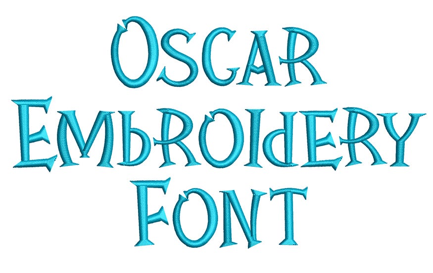 Oscar Embroidery Font | Machine Embroidery Designs by JuJu
