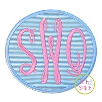 Oval Monogram Frame Applique | Machine Embroidery Designs by JuJu