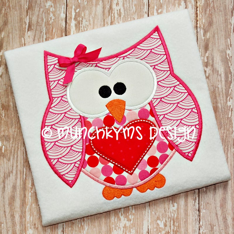 Owl Heart | Machine Embroidery Designs by JuJu