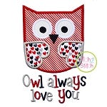 Owl Always Love You Applique | Machine Embroidery Designs by JuJu