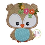 Owl Flowers Applique | Machine Embroidery Designs by JuJu