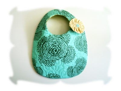 Quilted Baby Bibs For Large Hoops | Machine Embroidery Designs by JuJu