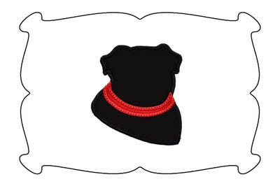 English Bulldog Applique | Machine Embroidery Designs by JuJu