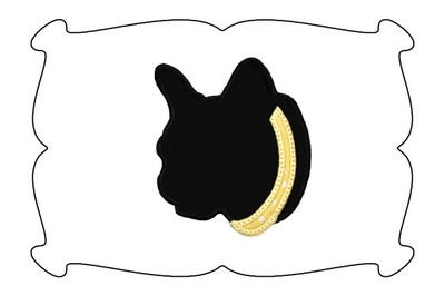 French Bulldog Applique | Machine Embroidery Designs by JuJu