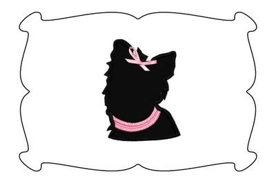 Yorkie Applique | Machine Embroidery Designs by JuJu