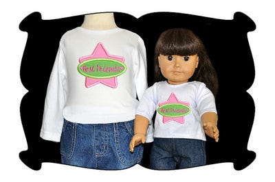 Dolly and Me Best Friends Applique | Machine Embroidery Designs by JuJu