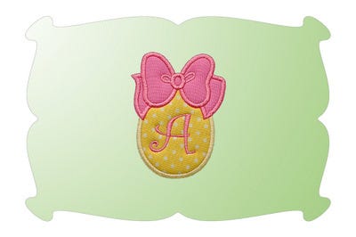 Monogrammed Easter Eggs | Machine Embroidery Designs by JuJu