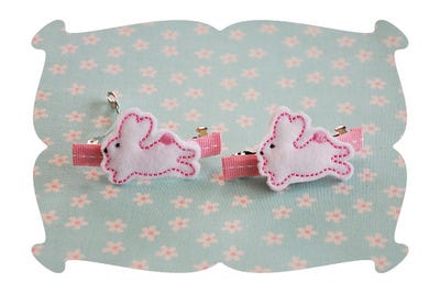 Hippity Hoppity Felt Hair Bow Minis | Machine Embroidery Designs by JuJu