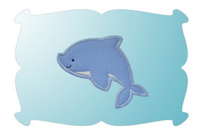 Dolphin Applique | Machine Embroidery Designs by JuJu