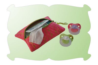 Pacifier Wipes Case | Machine Embroidery Designs by JuJu