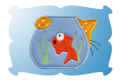 Oh No Kitty Applique | Machine Embroidery Designs by JuJu