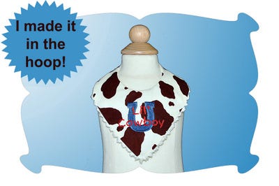 Bandana Baby Bib | Machine Embroidery Designs by JuJu
