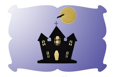 Haunted House Applique | Machine Embroidery Designs by JuJu