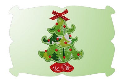 Whimsical Christmas Tree Applique | Machine Embroidery Designs by JuJu