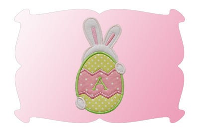 Monogrammed Easter Bunny and Egg | Machine Embroidery Designs by JuJu